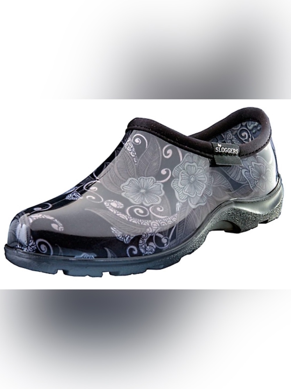 Sloggers Women's Garden Shoes, Modern Floral Black SIZE 9 NWOT